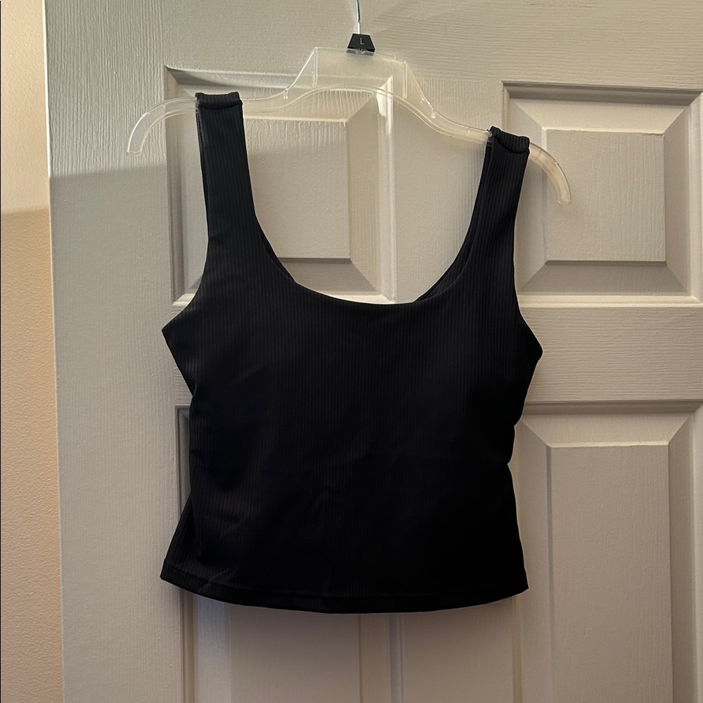 Fabletics Black Ribbed Crop Top